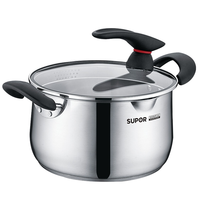 苏泊尔(SUPOR)三层复合底汤锅 不锈钢汤锅奶锅可立盖煮面煮粥锅电磁炉燃气可用