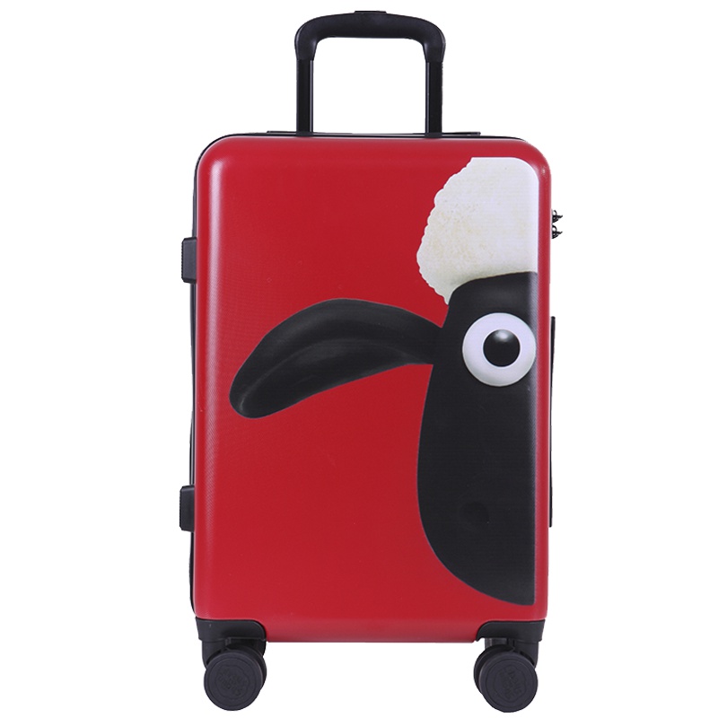 小羊肖恩 20寸拉杆箱女可爱卡通行李箱儿童万向轮登机箱小孩旅行箱 SC8109-20A