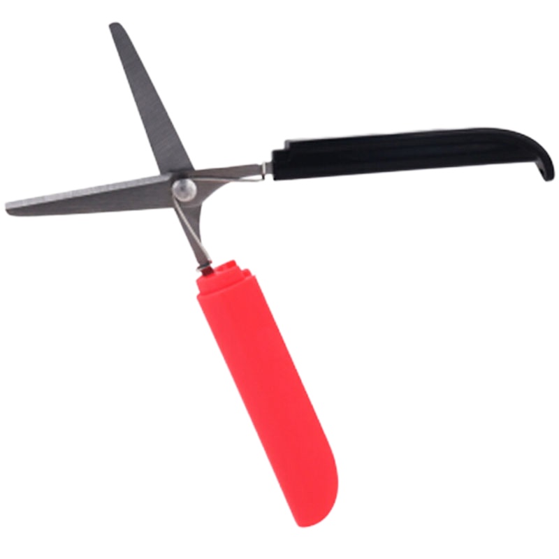 得力(deli) 0600 个性彩色剪刀 2把装 便携式剪刀 弹簧便携小剪子 颜色随机