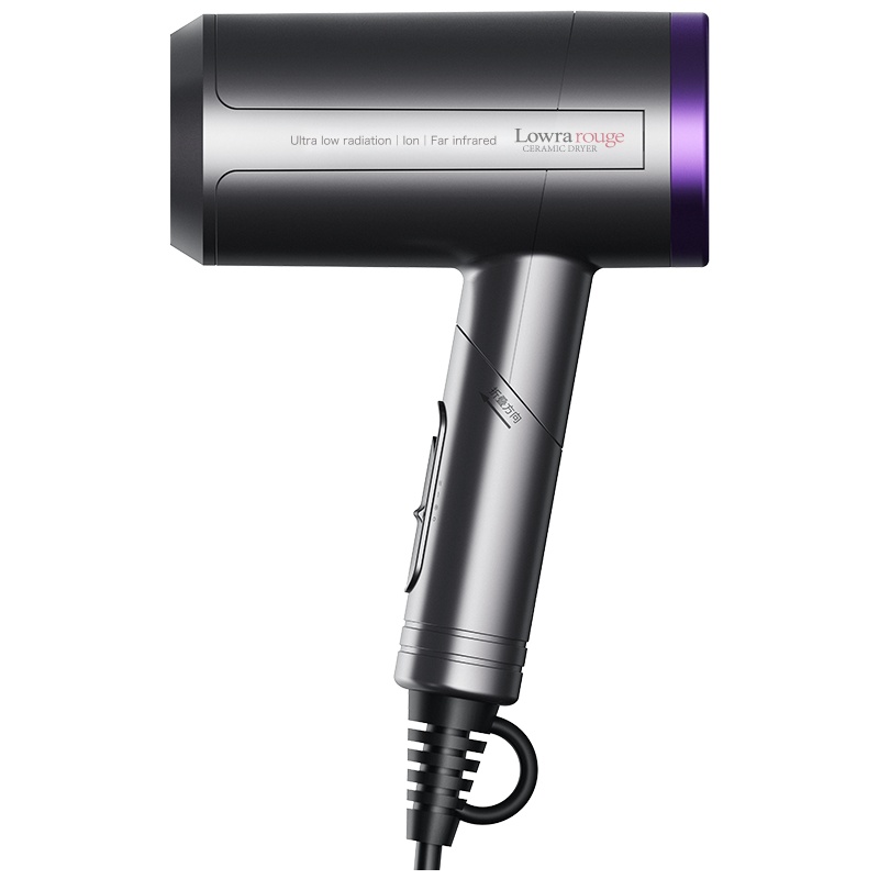 Lowra rouge罗拉如炬家用电吹风筒出风口低辐射恒温护发负离子孕妇宝妈婴儿宿舍学生吹风机远红外线3档位-铁砂灰