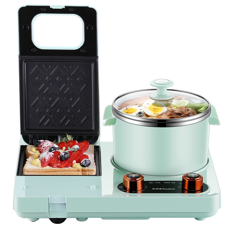 荣事达(Royalstar)多功能早餐机三明治轻食机小型家用华夫饼机吐司压烤机RS-KG13D