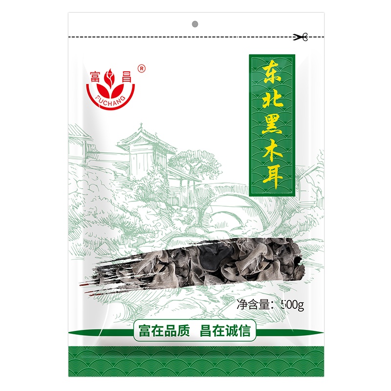 富昌东北黑木耳500g 肉厚无根特产菌菇配菜凉拌火锅食材