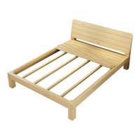 DXBG实木床1米1.2米1.5米松木双人床现代简约床出租房床简易单人床经济型床垫