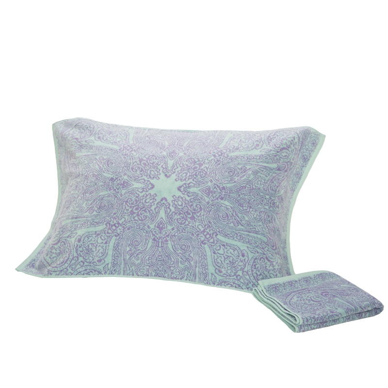 棉田 美泉宫 枕巾加大加厚透气 割绒花纹 单条