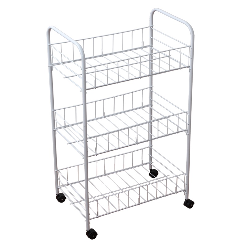 欧润哲(ORANGE) 浴室三层收纳架客厅房间置物架厨房置物架落地带轮储物架108204