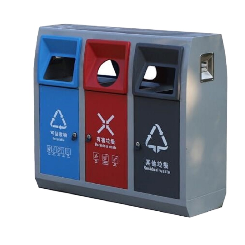 振真ZZ-158垃圾桶三分类环卫景观垃圾桶
