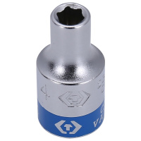 藍帶 1/4"DR.手动标准六角套筒 233504M