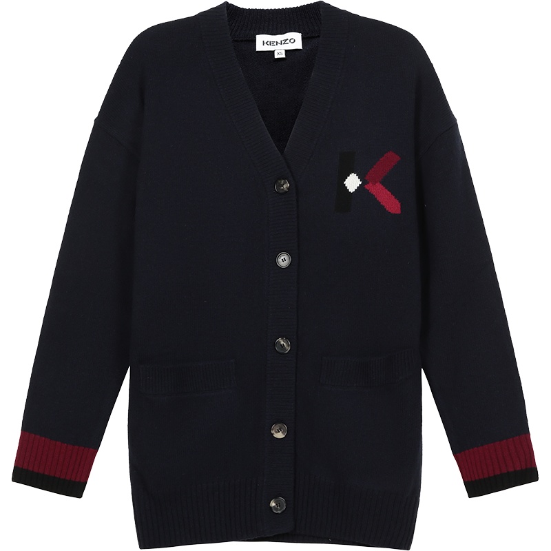 KENZO 高田贤三 女士 羊毛针织衫开衫毛衣 FA6 2CA535 3LD