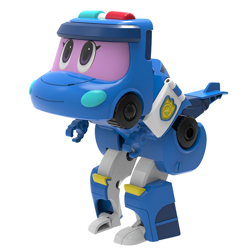 灵动创想帮帮龙出动第六季探险队全套发声变形恐龙警察队儿童玩具迷你变形系列-菲俪5966