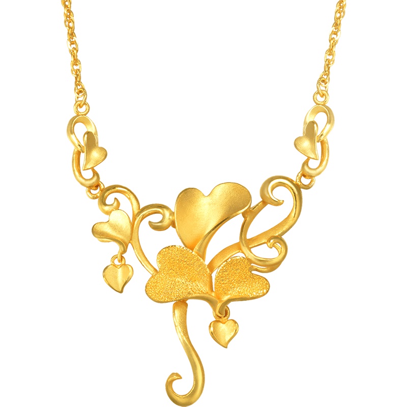 周生生(CHOW SANG SANG)金项链足金心型项链婚嫁项链84760N计价