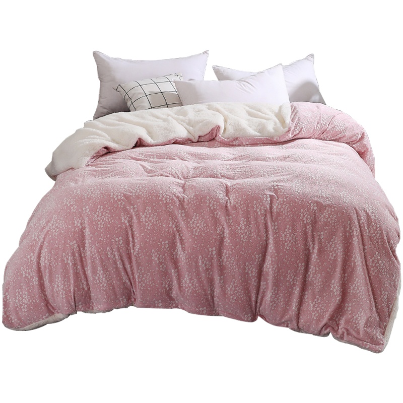 泰念Tai nian 2019新款6D立体雕花绒拆卸款被子羊羔绒冬被单人双人加厚保暖床上用品被子