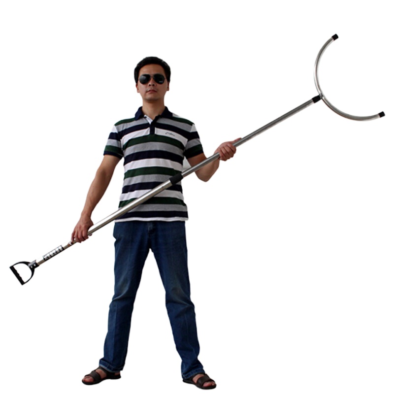 凌川 不锈钢伸缩防暴钢叉校园自卫防爆叉安保用品装备 豪华款钢叉