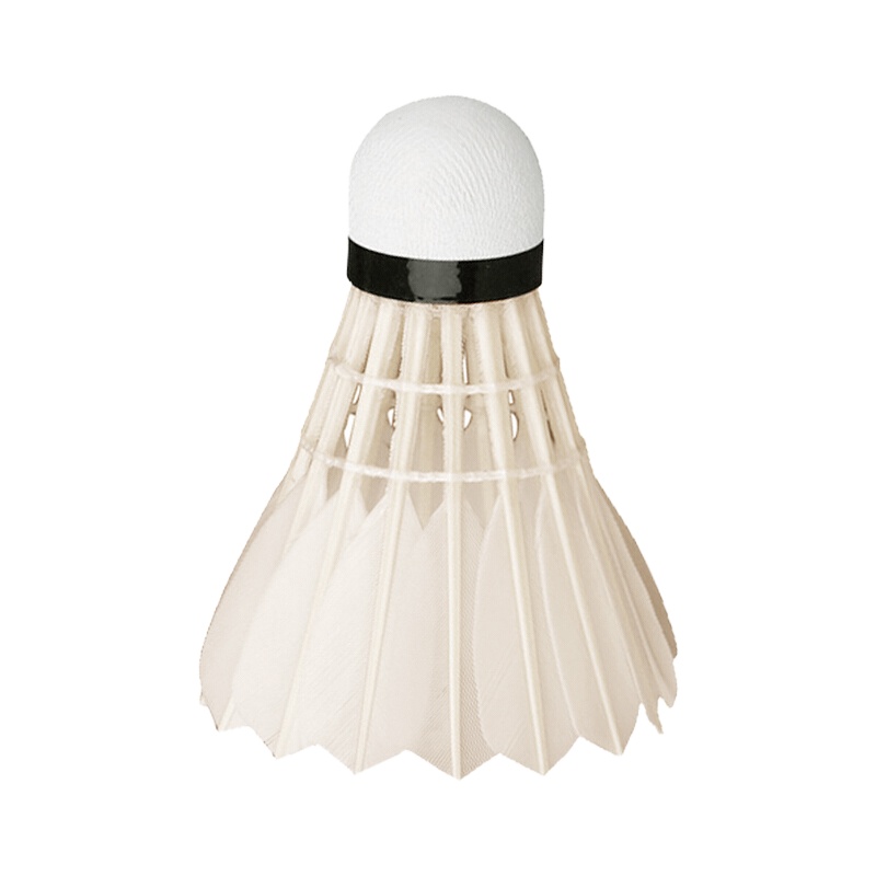 红双喜(DHS)羽毛球402 耐打王鸭毛软木球头初级比赛训练 一筒12只装