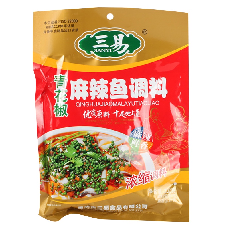三易青花椒麻辣鱼调料 200g/袋
