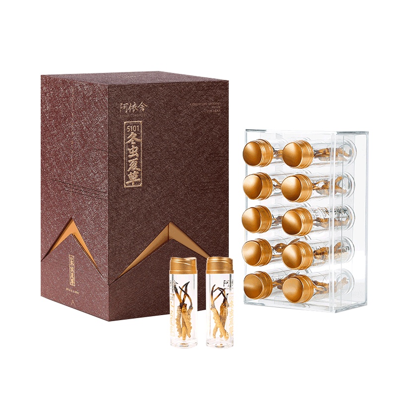 阿依舍 冬虫夏草虫草正品干虫草10克50根5根/克礼盒装干货送礼佳品