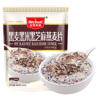 皇麦世家 黑麦黑米黑芝麻麦片360g(12包) 燕麦谷物冲调速溶 营养早餐袋装下午茶