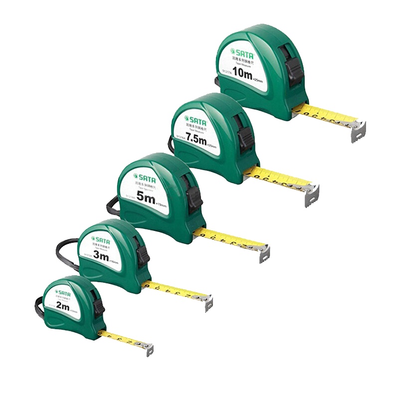 世达(SATA)5米凯隆系列钢卷尺 卷尺盒尺伸缩尺 5Mx19mm 91314A(10把起订 拍少不发货 不零售)
