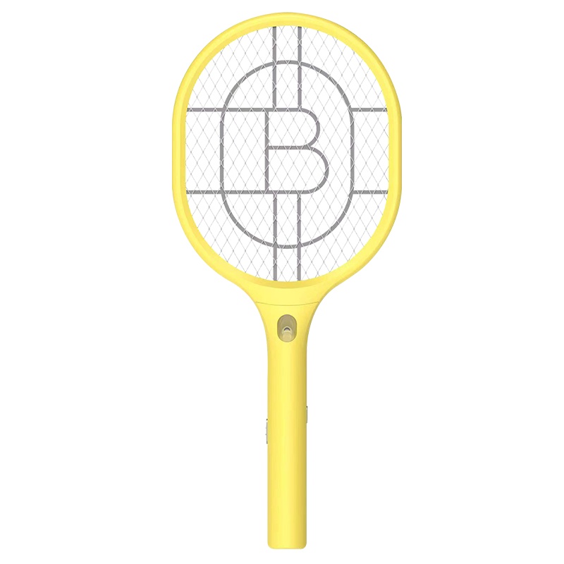 南极人(NanJiren)电蚊拍充电式家用强力电池多功能LED灯电蝇苍蝇灭蚊拍 柠檬黄