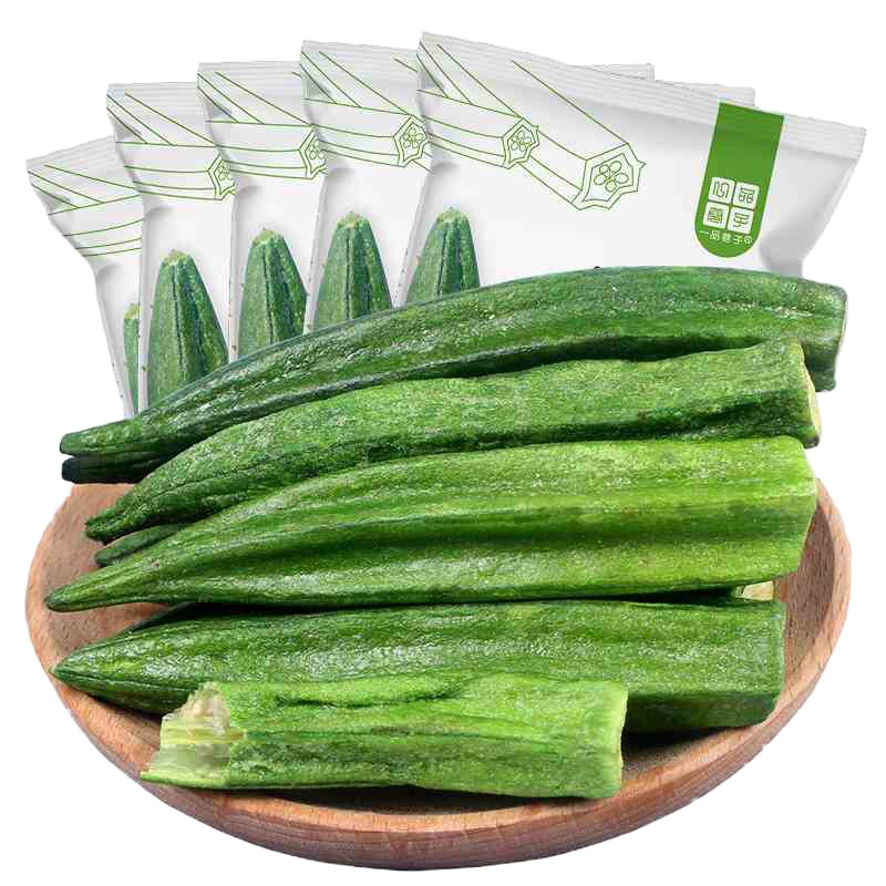 一品巷子 秋葵脆40g*5袋即食脱水果蔬菜干休闲网红零食