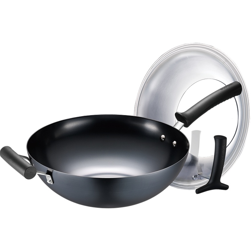 苏泊尔(SUPOR) 臻铁无涂层不易锈精铁炒锅 家用炒锅炒菜锅32cm 底厚壁薄传热均匀 可立盖燃气专用 FC32H7