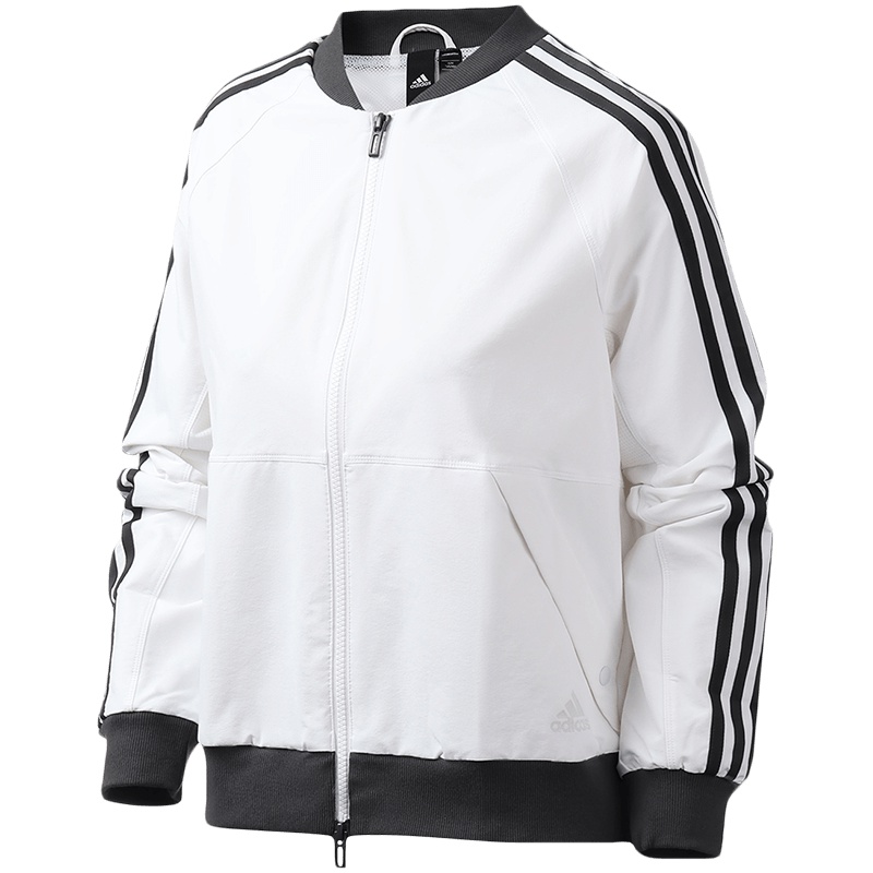 阿迪达斯女服外套运动夹克飞行领休闲运动服FK3509