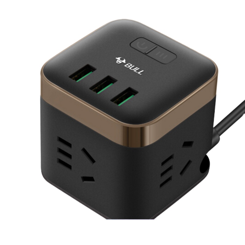 公牛GNV-UU215T尊享版魔方USB防过充插座 插线板/插排 3USB+3孔全长1.5米