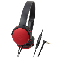 铁三角(audio-technica)ATH-AR1iS(红色)便携型耳罩式智能手机耳麦 有线控