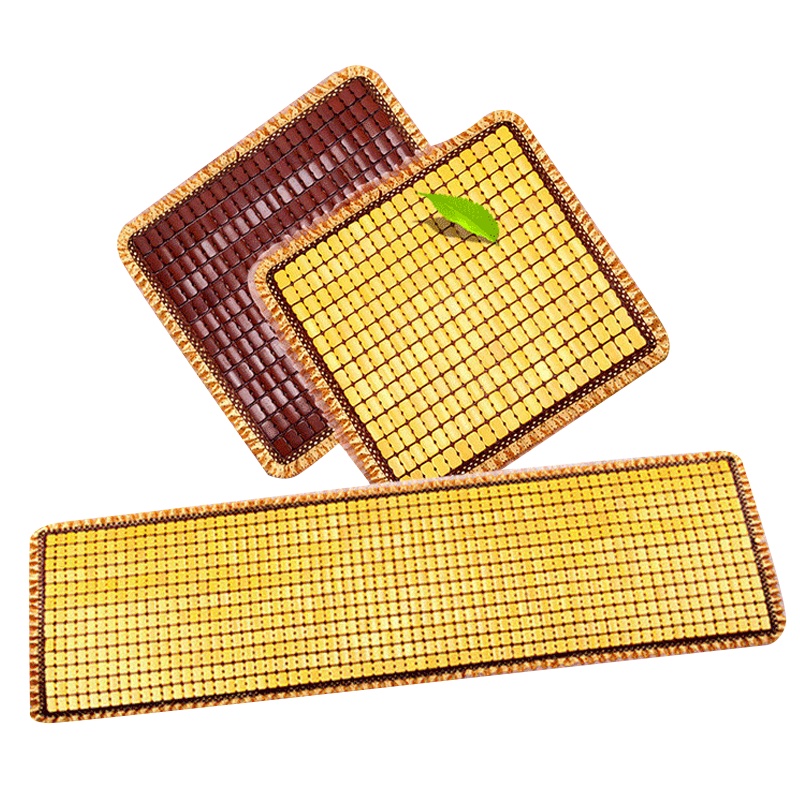 淘尔杰TAOERJ汽车坐垫凉垫碳化竹片夏季凉垫单片简约花边竹片透气办公通用四季垫