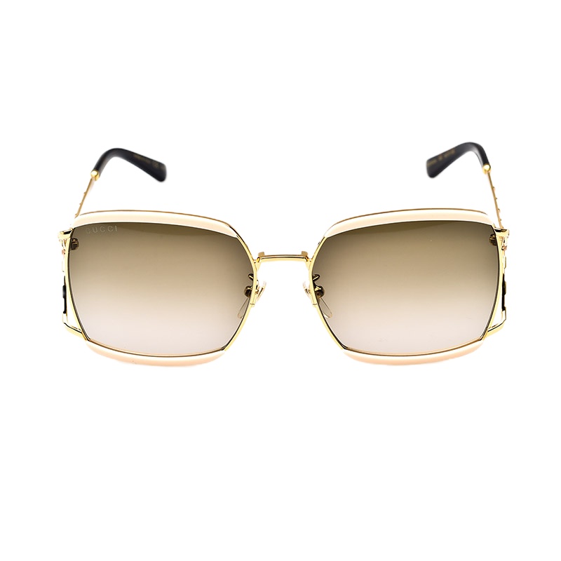 古驰(GUCCI) 中性款永恒经典太阳镜墨镜黑咖渐变色高端眼镜