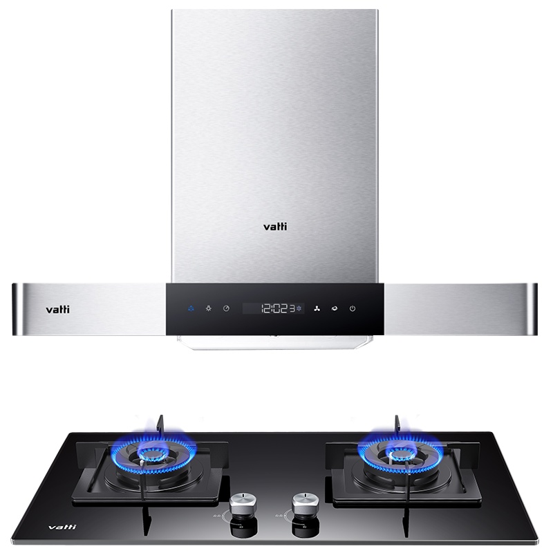 华帝(vatti)21立方大吸力欧式油烟机灶具套餐i11089+55B天然气4.2kW大火力高频自动洗420Pa大风压