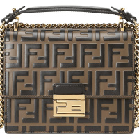 预订 FENDI 芬迪 KAN U 链条包 单肩包 斜挎包小号 FF标识老花款8M0417金扣