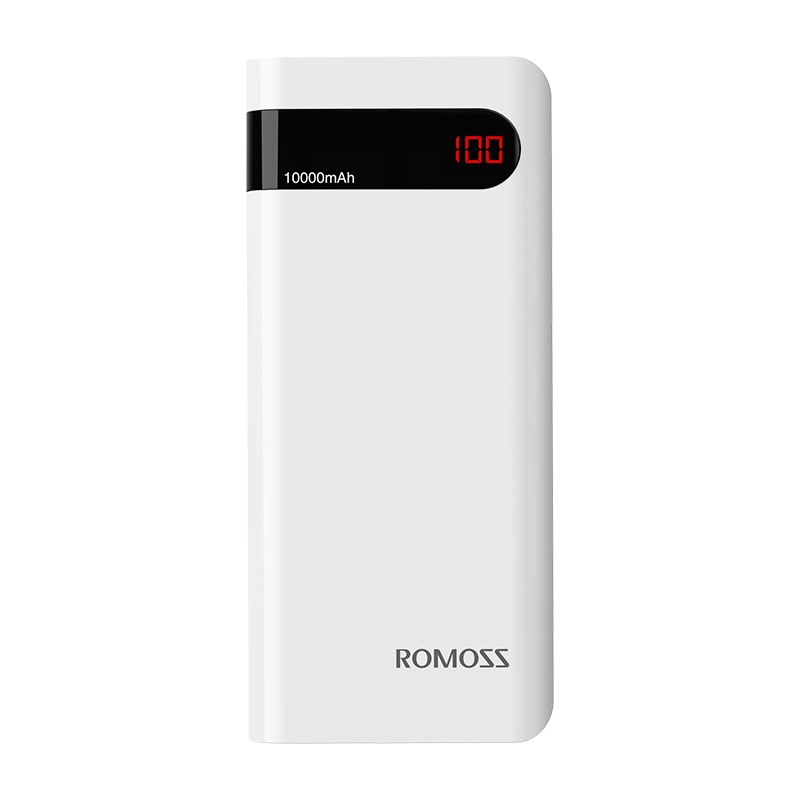 罗马仕(ROMOSS)10000mAh毫安充电宝 聚合物锂离子电芯 移动电源LED液晶屏可爱轻薄sense4P 象牙白