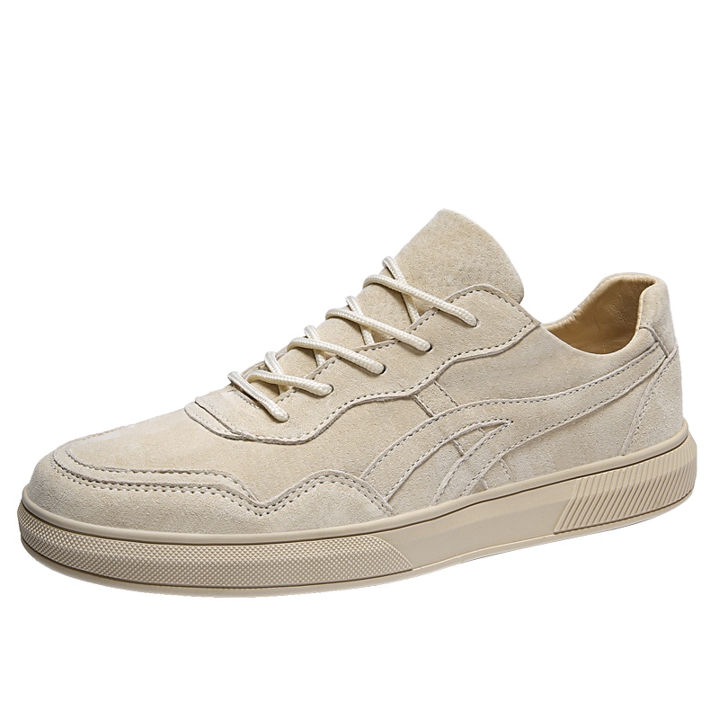 艾斯臣 acesc2019新款秋季休闲鞋子 韩版百搭绒面复古板鞋 低帮系带平底鞋