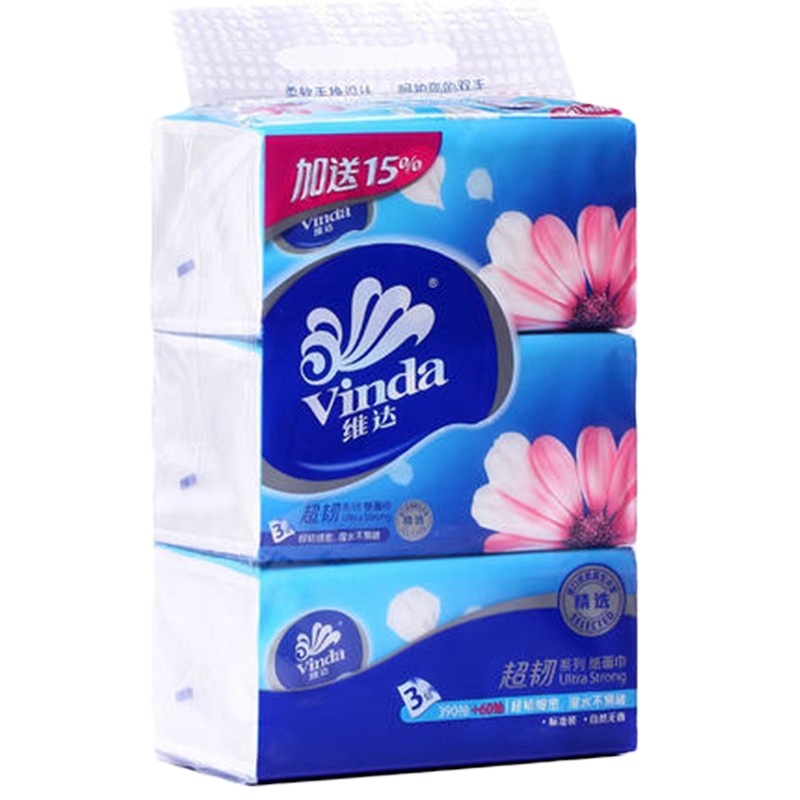 维达超韧三层抽纸 V2182 M号 10箱起订