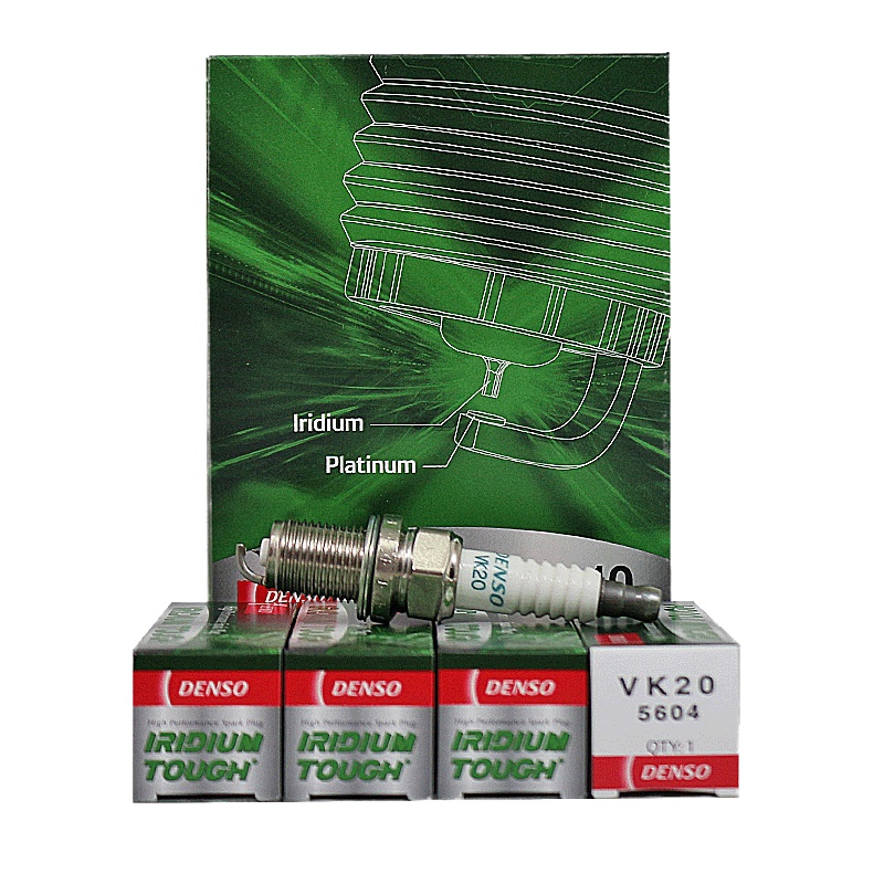 电装(DENSO)铱金火花塞VK20适配RAV4/捷达/奥迪A4/A6L/A4L/瑞虎/天语/帕杰罗/翼神(4支装)