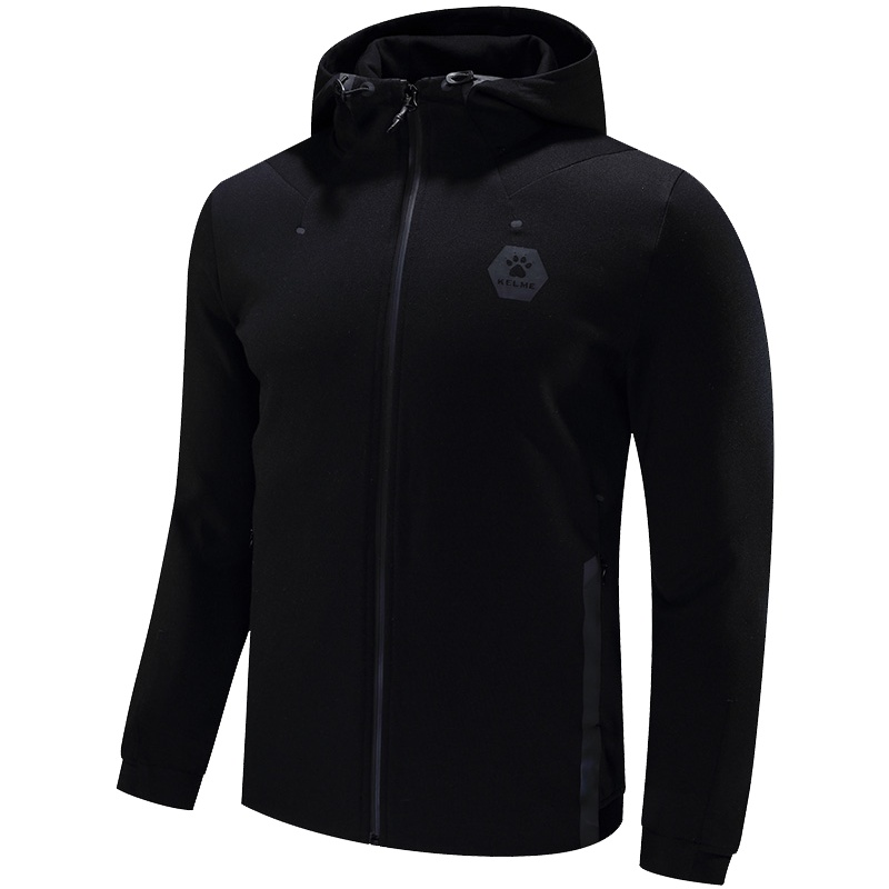 KELME/卡尔美拉链连帽卫衣男士运动外套针织跑步卫衣训练立领夹克