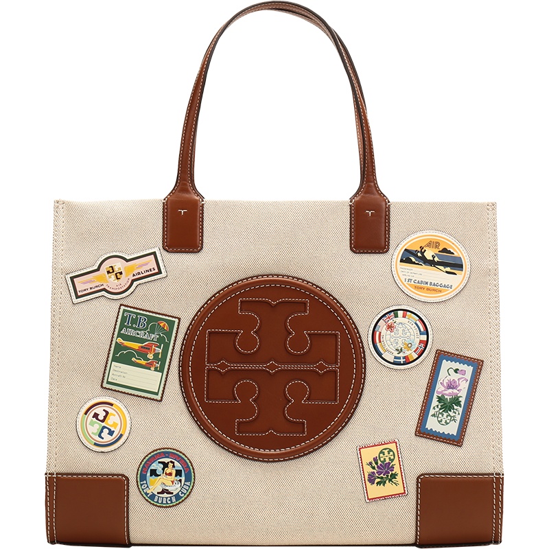 TORY BURCH 托里·伯奇 奢侈品 TB女包 ELLA系列织物配皮 手提单肩包托特包 64940