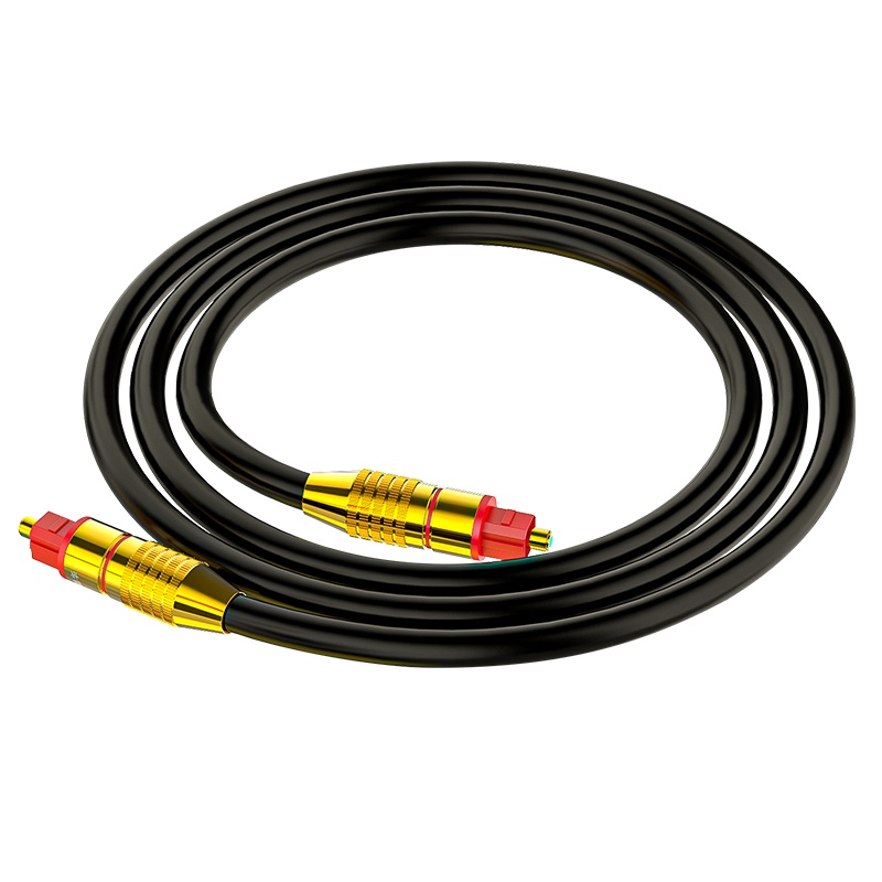 晶华 数字光纤音频线 机顶盒电视机DVD投影仪功放机家庭影院音箱方口多声道音响连接线 黑色合金款 3米A530H