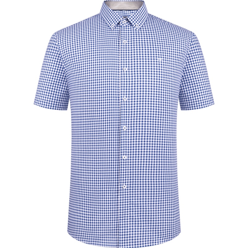 【纯棉】柒牌男装短袖衬衫2021春夏商务休闲男士打底衫百搭短衬