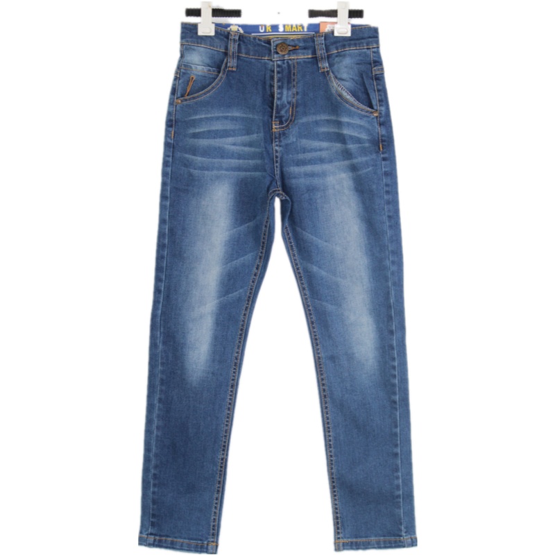 AITYAKU日本婴童服装幼儿宝宝旅游休闲裤子男女儿童微弹绣花牛仔裤小中大童学生长裤百搭潮款面料触感柔软705ck