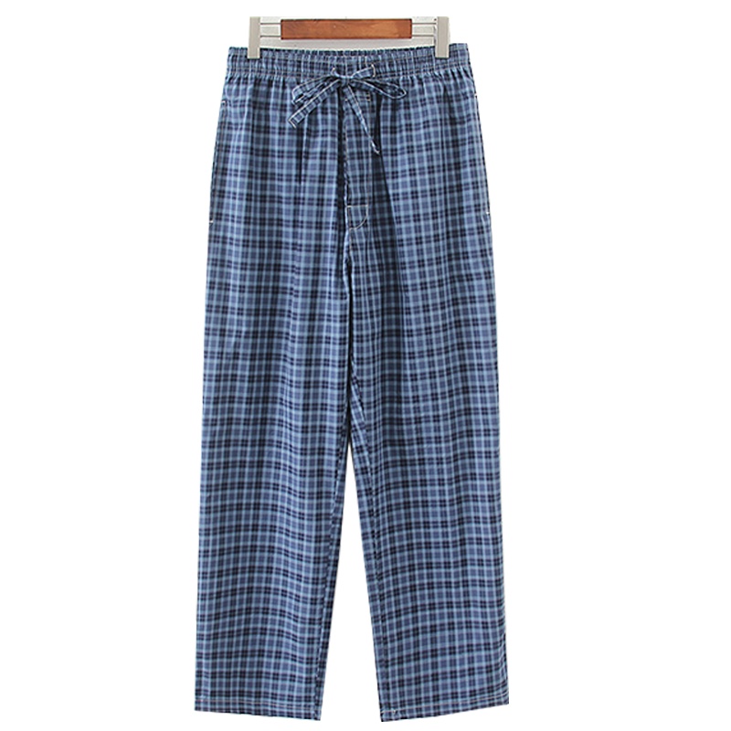 猫人睡裤男长裤秋冬季宽松格子加绒加厚男士保暖裤情侣家居裤女士