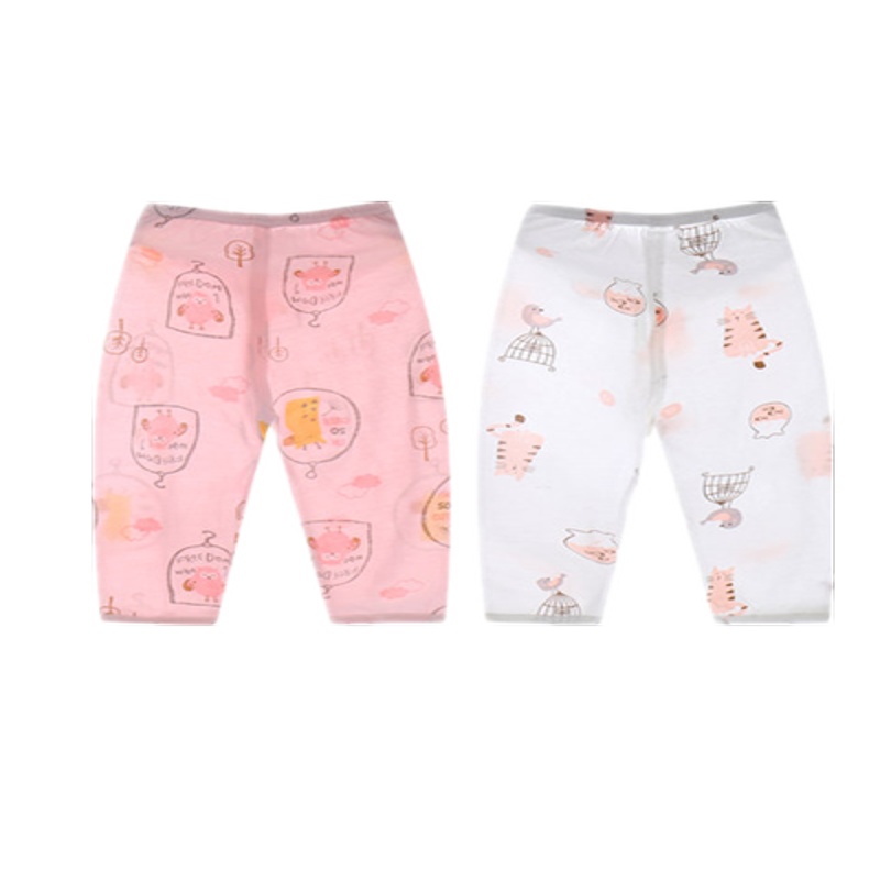 小素材宝宝薄款睡裤儿童宽松裤子男童纯棉空调裤女童竹纤维家居裤
