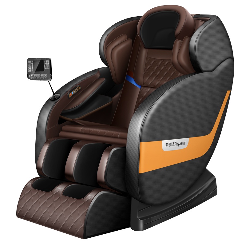 荣事达电动升级款按摩椅全自动家用小型太空豪华舱全身多功能老人 液晶屏控制器 RSD-AMY8818A 棕色