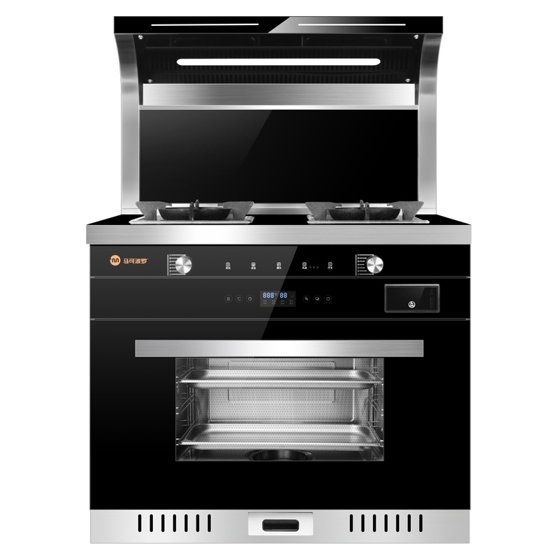 马可波罗 集成灶自动清洗18立方大吸力一级能效猛火家用环保灶电蒸箱一体机MKJ-51天然气