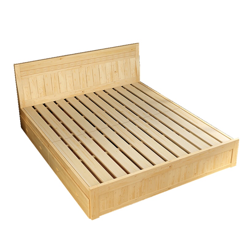 欧宝美实木床单人床双人床公寓床宿舍床带抽屉