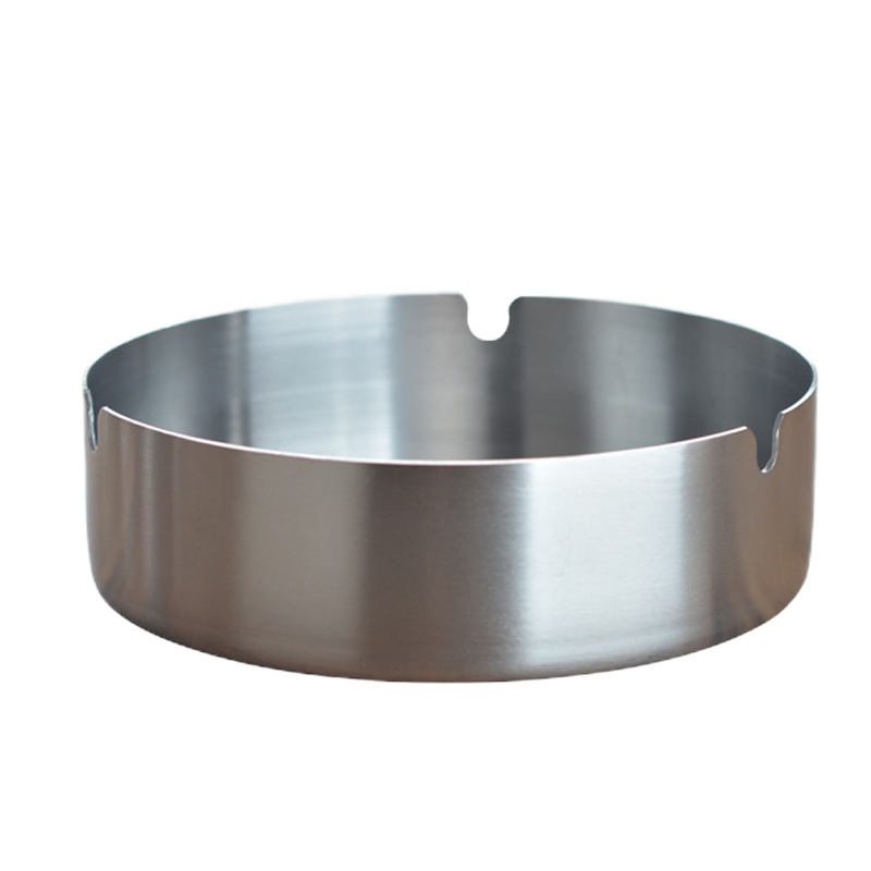 封后不锈钢烟灰缸加厚烟碟网咖网吧广告圆形烟灰缸礼品定制OGO 大号1个摆件