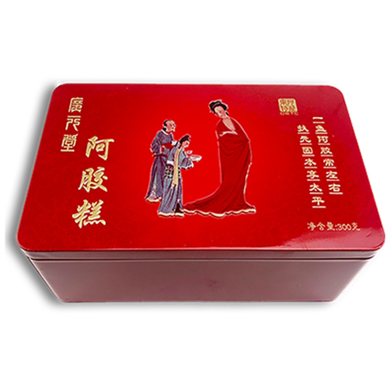 香港广元堂 即食阿胶糕 300g铁盒装 山东东阿原产 女士型养颜ejiao阿胶膏