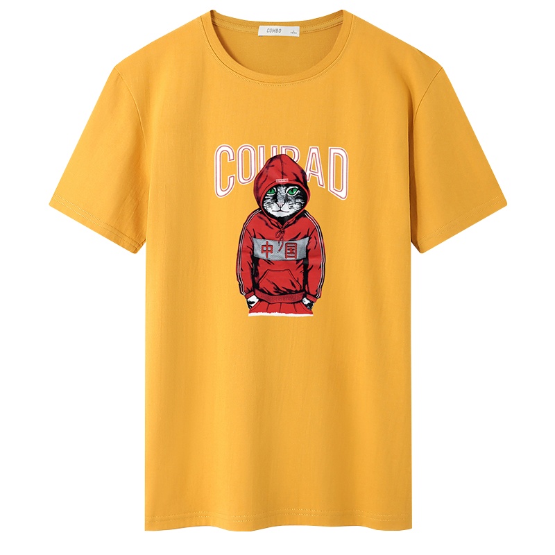 AEMAPE苹果 夏季新款学生潮流T恤帅气棉多色短袖