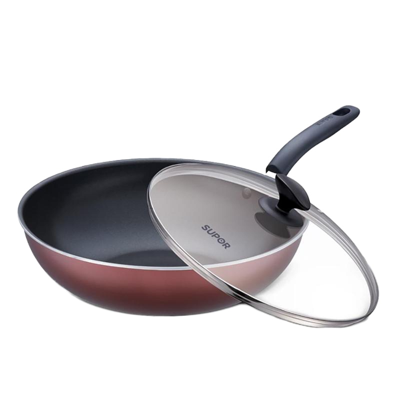 苏泊尔(SUPOR)炒锅NC30F4易洁不粘锅 30cm 少油烟 送原装木铲