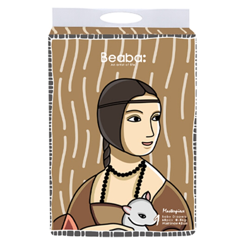 [详情抢大额券]Beaba碧芭大师杰作婴儿纸尿裤柔软尿不湿NB60
